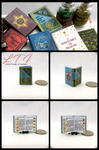 1000 MAGICAL HERBS & FUNGI Textbook Miniature Dollhouse One Inch Scale Illustrated Readable Book Harry Potter