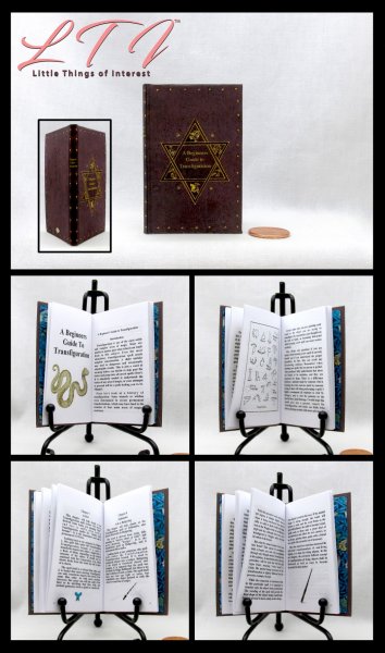 A BEGINNERS GUIDE TO TRANSFIGURATION Illustrated Readable One Fourth 1/4 Scale Miniature Book Hogwarts Magic School of Witchcraft and Wizardry American Girl Scale
