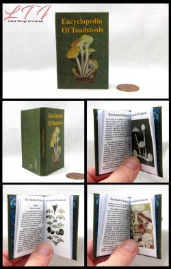 THE ENCYCLOPEDIA OF TOADSTOOLS Illustrated Readable Miniature One Fourth Scale Book