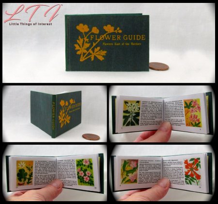 FLOWER GUIDE Illustrated Readable Miniature One Fourth Scale Book