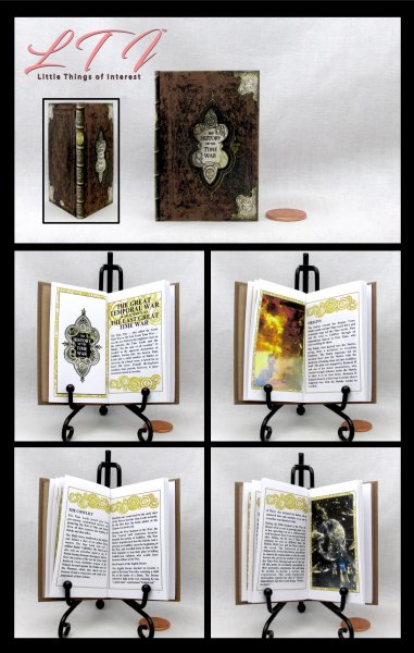 THE HISTORY OF THE TIME WAR Illustrated Readable One Fourth 1/4 Scale Miniature Book Dr Who American Girl Doll Scale
