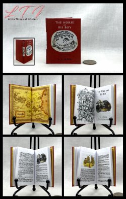 THE HORSE AND HIS BOY Illustrated Readable One Fourth Miniature Scale Book Chronicles of Narnia