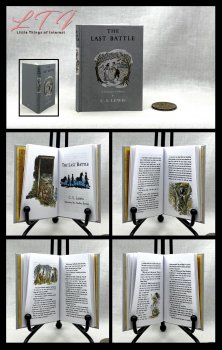 THE LAST BATTLE Illustrated Readable One Fourth Miniature Scale Book Chronicles of Narnia