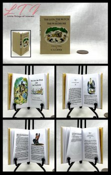 THE LION THE WITCH AND THE WARDROBE Illustrated Readable One Fourth Miniature Scale Book Chronicles of Narnia