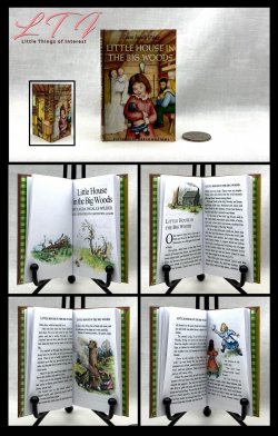 LITTLE HOUSE IN THE BIG WOODS Illustrated Readable One Fourth Scale Miniature Book Little House On The Prairie Laura Ingalls Wilder