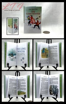 THE LONG WINTER Illustrated Readable One Fourth Miniature Scale Book Little House On The Prairie Laura Ingalls Wilder