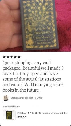 PRIDE AND PREJUDICE Illustrated Readable Miniature One Fourth Scale Book Jane Austen