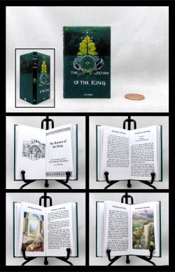 THE RETURN OF THE KING Illustrated Readable One Fourth 1/4 Scale Miniature Book Lord of The Rings American Girl Doll Scale