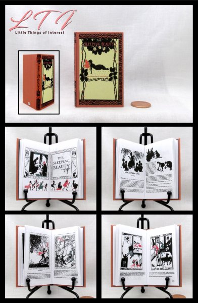 SLEEPING BEAUTY Illustrated Readable One Fourth 1/4 Scale Miniature Book American Girl Doll Scale
