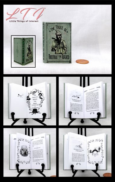 THE TALE OF BEEDLE THE BARD Illustrated Readable One Fourth 1/4 Scale Miniature Book Harry Potter American Girl Doll Scale