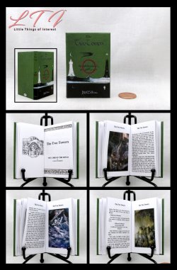 THE TWO TOWERS Illustrated Readable One Fourth 1/4 Scale Miniature Book Lord of The Rings American Girl Doll Scale