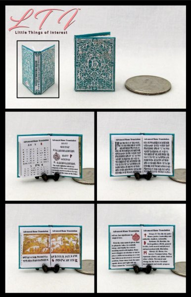 ADVANCED RUNE TRANSLATION Textbook Miniature 1/12 Scale Illustrated Readable Book Magic School of Witchcraft and Wizardry