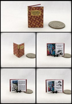 THE ADVENTURES Of ODYSSEUS Illustrated by Andrew Lang Miniature One Inch Scale Readable Book