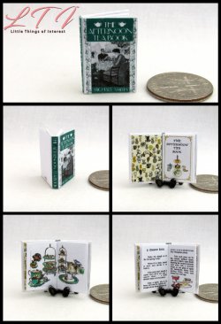 AFTERNOON TEA BOOK Miniature One Inch Scale Readable Illustrated Cookbook