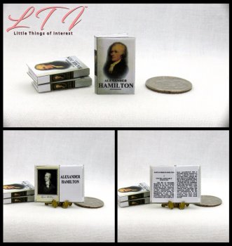 ALEXANDER HAMILTON Dollhouse Miniature 1/12 Scale Readable Book President History