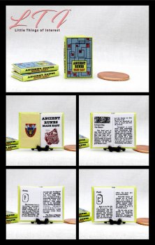 ANCIENT RUNES MADE EASY Miniature 1/12 Scale Illustrated Readable Book Hogwarts School Witchcraft and Wizardry Magic