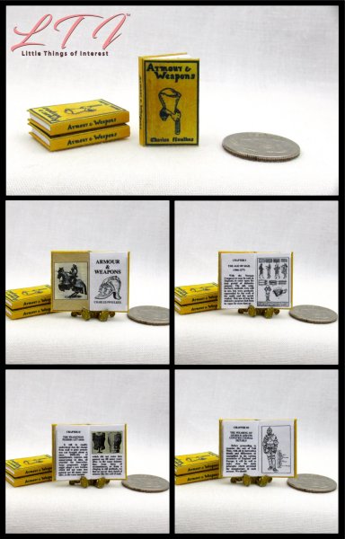 ARMOUR AND WEAPONS Miniature One Inch Scale Readable Illustrated Book