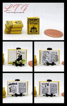 BATTLE Of GETTYSBURG Miniature 1/12 Scale Readable Illustrated Book History