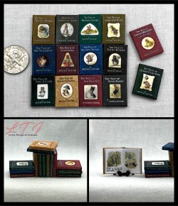 BEATRIX POTTER BOOK SET 14 Pc Miniature 1/12 Scale Readable Illustrated Books #2