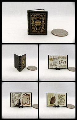 BEAUCHAMP GRIMOIRE SPELL Book Miniature One Inch Scale Illustrated Readable Book