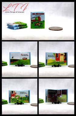 BIG RED BARN Illustrated Readable Miniature One Inch Scale Book