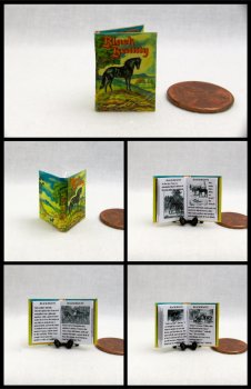 BLACK BEAUTY Miniature 1/12 Scale Readable Illustrated Book Childrens Story Horse Animal