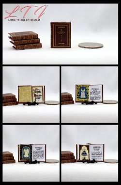 EPISCOPAL BOOK OF COMMON PRAYER Miniature 1/12 Scale Readable Illustrated Book Church Religion