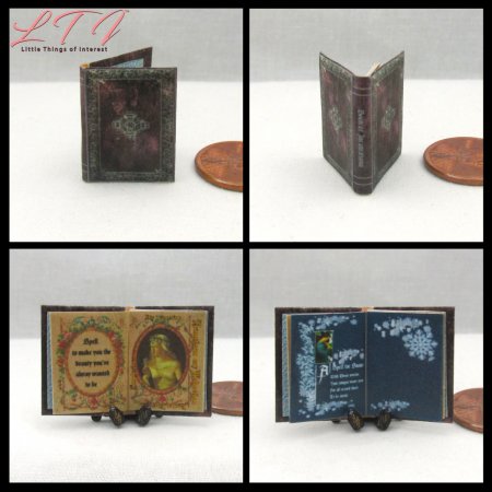 BOOK OF INCANTATIONS Miniature One Inch Scale Readable Illustrated Book