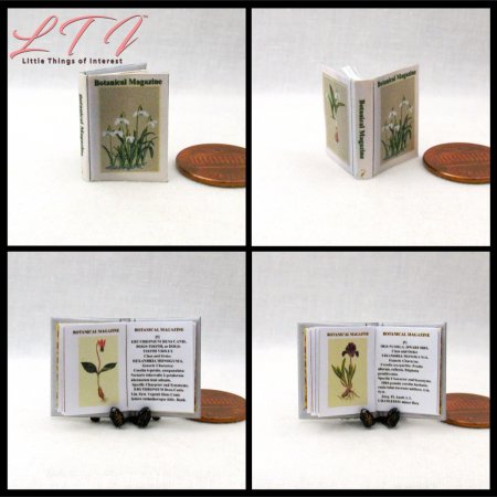 THE BOTANICAL MAGAZINE Miniature 1/12 Scale Readable Illustrated Book
