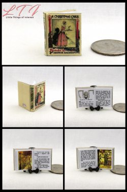 A CHRISTMAS CAROL Illustrated Miniature One Inch Scale Book Rackham
