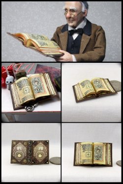 CODEX OF PARANOR *Open Book* Magic Spell Book in Miniature 1/12 Scale