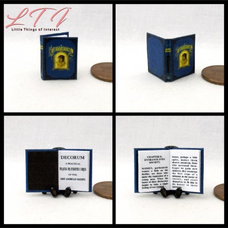 DECORUM FOR ETIQUETTE & DRESS Miniature 1/12 Scale Book