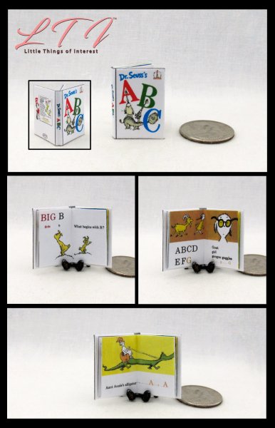 DR. SEUSS ABC Miniature 1/12 Scale Readable Illustrated Book