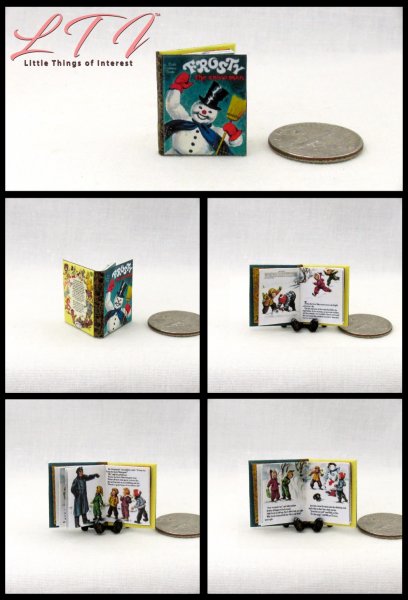 FROSTY THE SNOW MAN Illustrated Readable Miniature 1/12 Scale Book