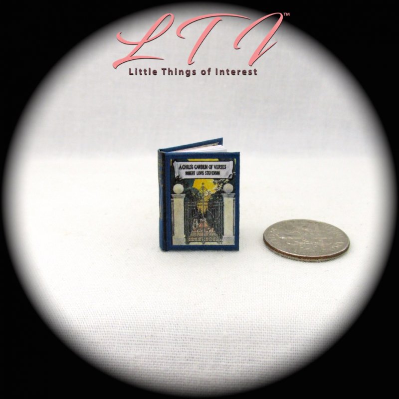 A CHILDREN'S GARDEN OF VERSES Miniature Book Dollhouse 1:12 Scale Illustrated 