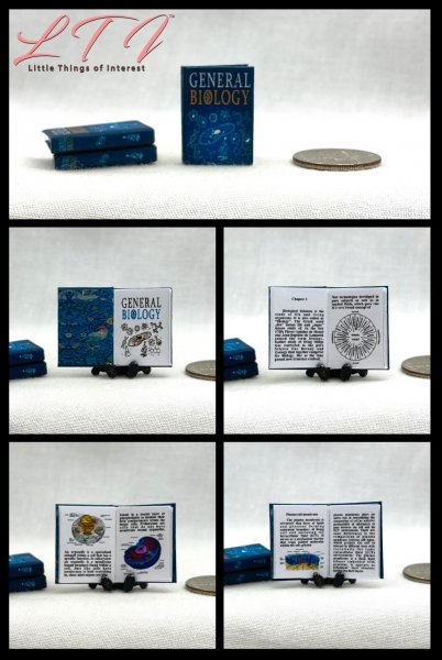 GENERAL BIOLOGY Miniature One Inch Scale Readable Illustrated Book
