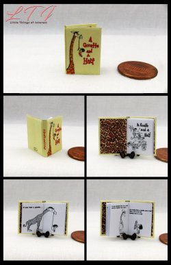 A GIRAFFE AND A HALF Miniature One Inch Scale Readable Illustrated Book
