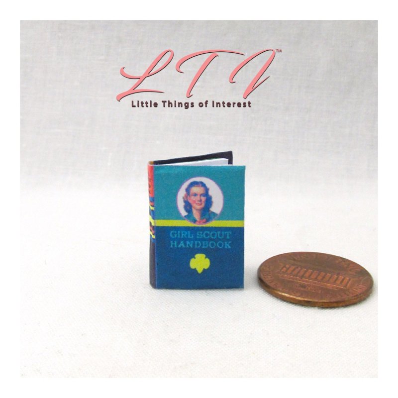 thumbnail interactive-video image 1 of Little Things Of Interest GIRLSCOUT HANDBOOK - 1:12 Scale Miniature Dollhouse Readable Book 1 of 3