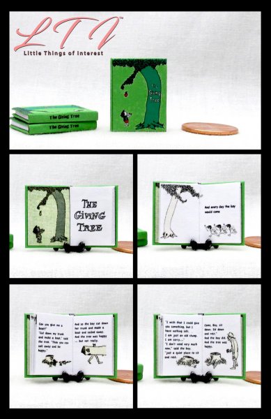 THE GIVING TREE Miniature 1/12 Scale Readable Illustrated Book