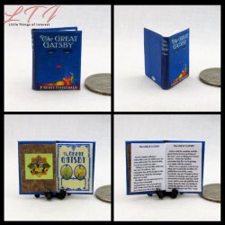 THE GREAT GATSBY Miniature One Inch Scale Readable Book