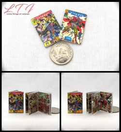 GUARDIANS OF THE GALAXY COMIC BOOKS 2 Miniature One Inch Scale Comic Books