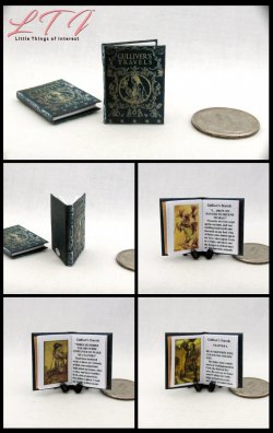 GULLIVER'S TRAVELS Miniature One Inch Scale Readable Illustrated Book