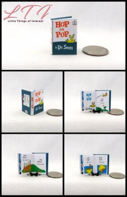 HOP ON POP Miniature One Inch Scale Illustrated Readable Book Dr. Seuss