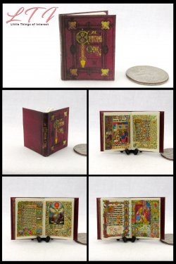 ILLUMINATED CHRISTMAS STORY Miniature One Inch Scale Book