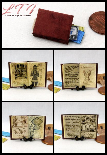 JONES DIARY Miniature One Inch Scale Readable Illustrated Book Indiana Jones