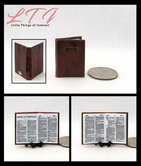 BLACKS LAW DICTIONARY Miniature 1/12 Scale Readable Book