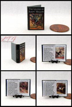 The Headless Horseman (THE LEGEND Of SLEEPY HOLLOW) Miniature One Inch Scale Illustrated Book