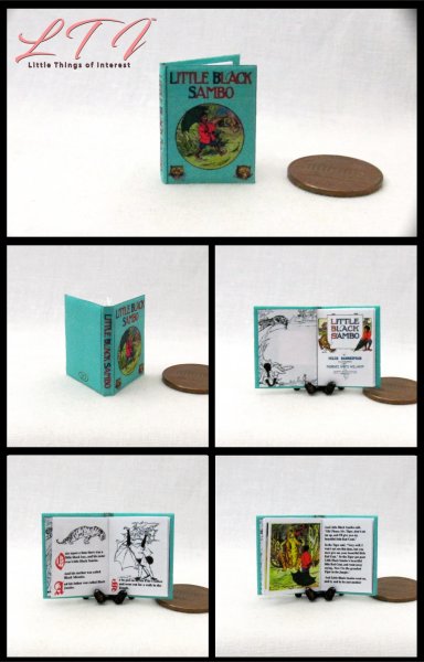 LITTLE BLACK SAMBO Miniature One Inch Scale Readable Illustrated Book
