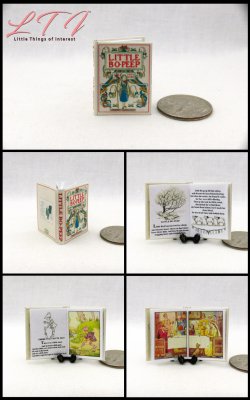 LITTLE BO-PEEP Miniature One Inch Scale Illustrated Readable Book