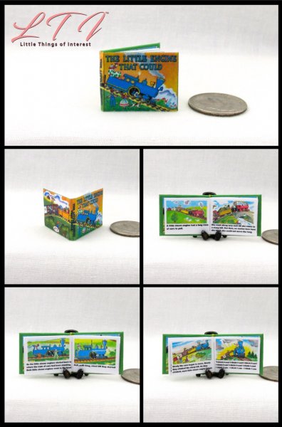 THE LITTLE ENGINE THAT COULD Miniature One Inch Scale Readable Illustrated Book